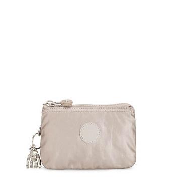 Kipling Creativity Small Metallic Pouch Väska Beige | SE 1107OK